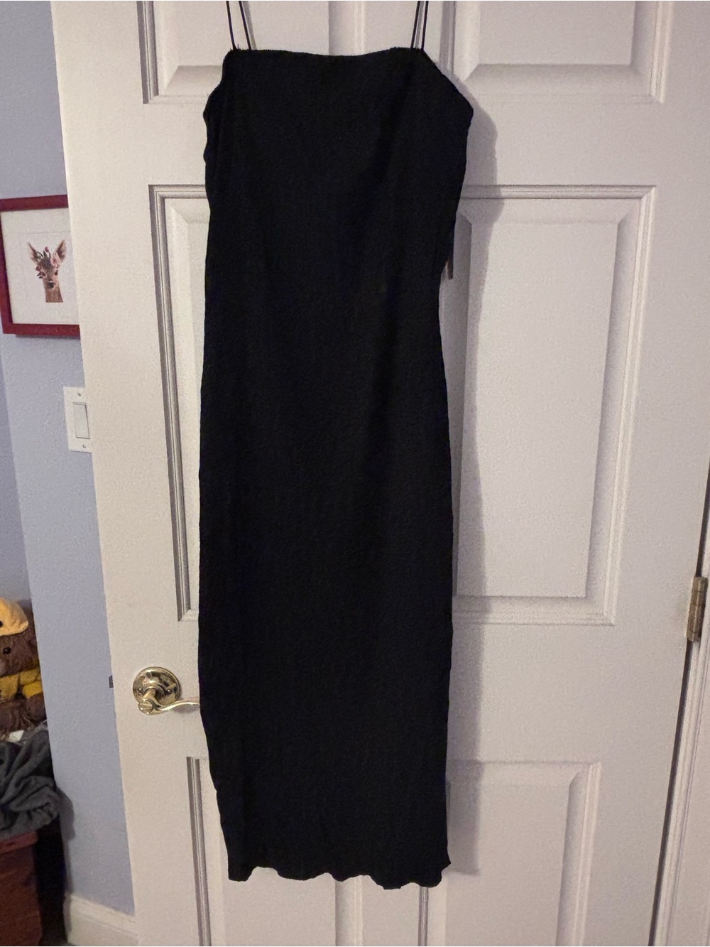 wild fable Black Midi Slip Dress